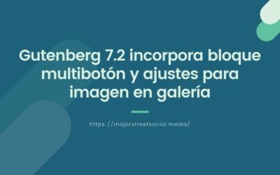 Gutenberg 7.2 incorpora bloque multibotón y ajustes para imagen en galería